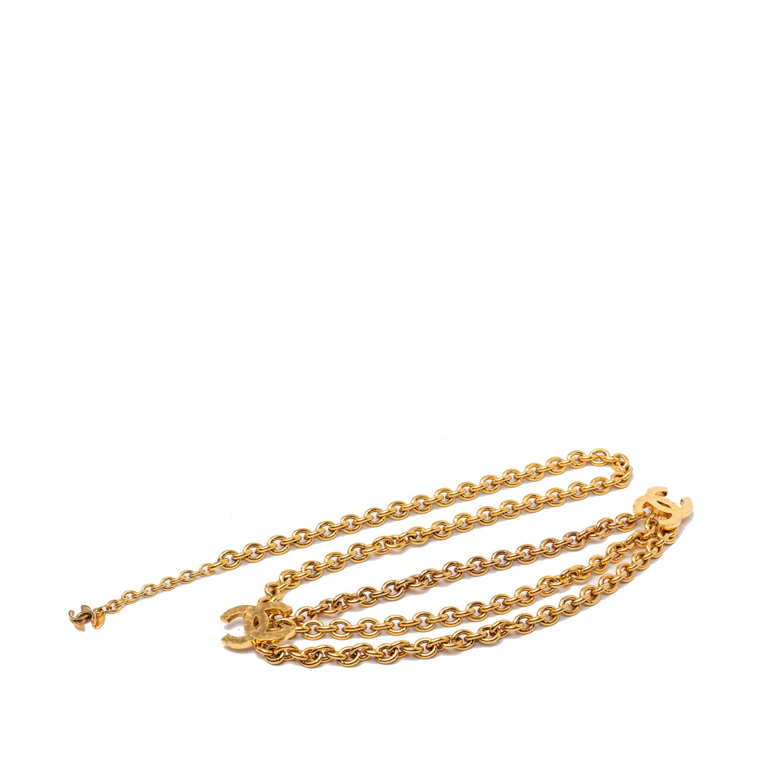 Chanel CC plaqué Triple Chaîne Ceinture Métal