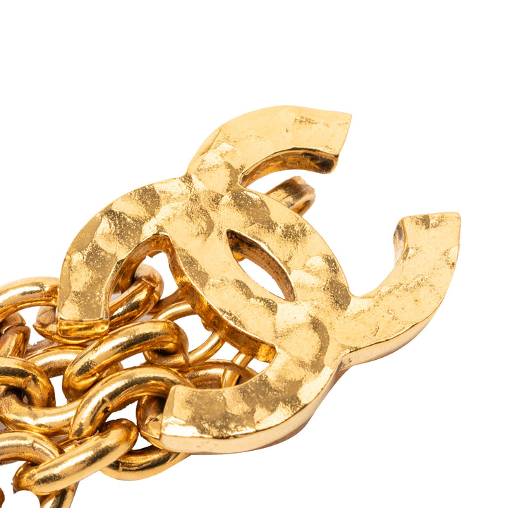 Chanel CC plaqué Triple Chaîne Ceinture Métal