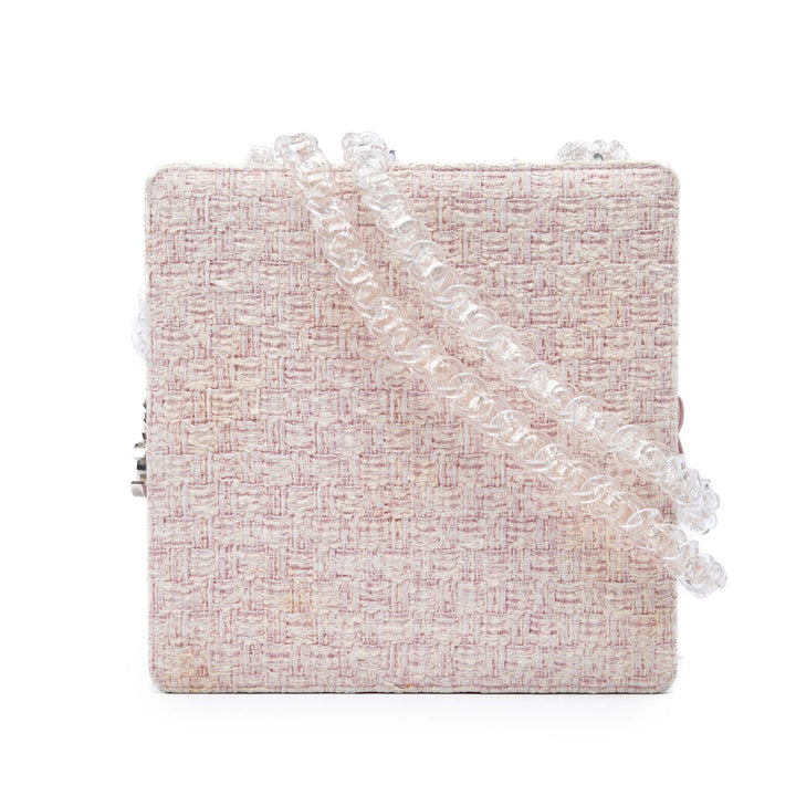 Carré PVC Chaîne Fantasy Sac Tweed Rose