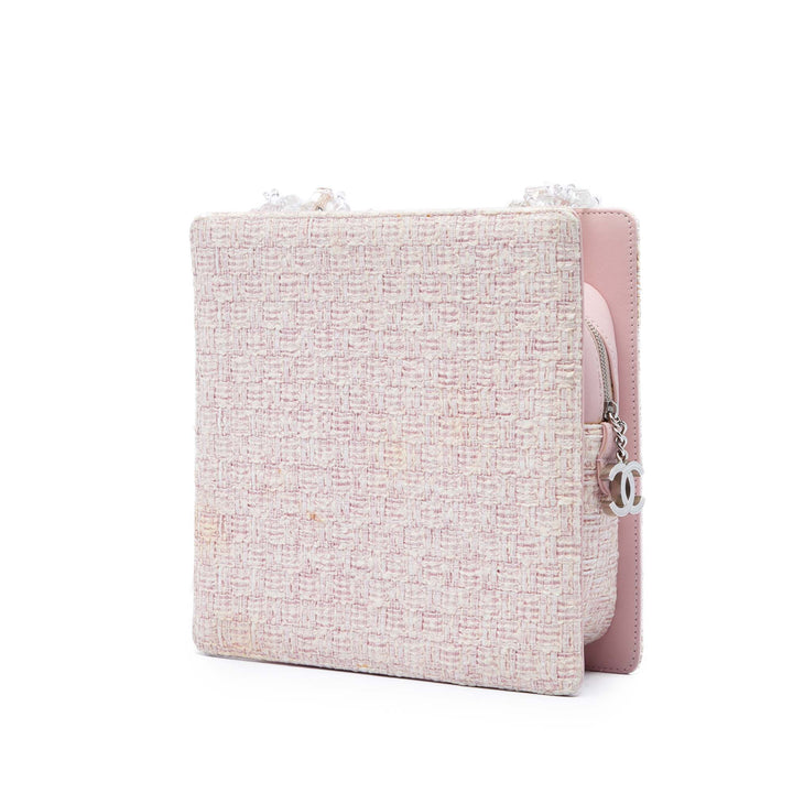 Carré PVC Chaîne Fantasy Sac Tweed Rose