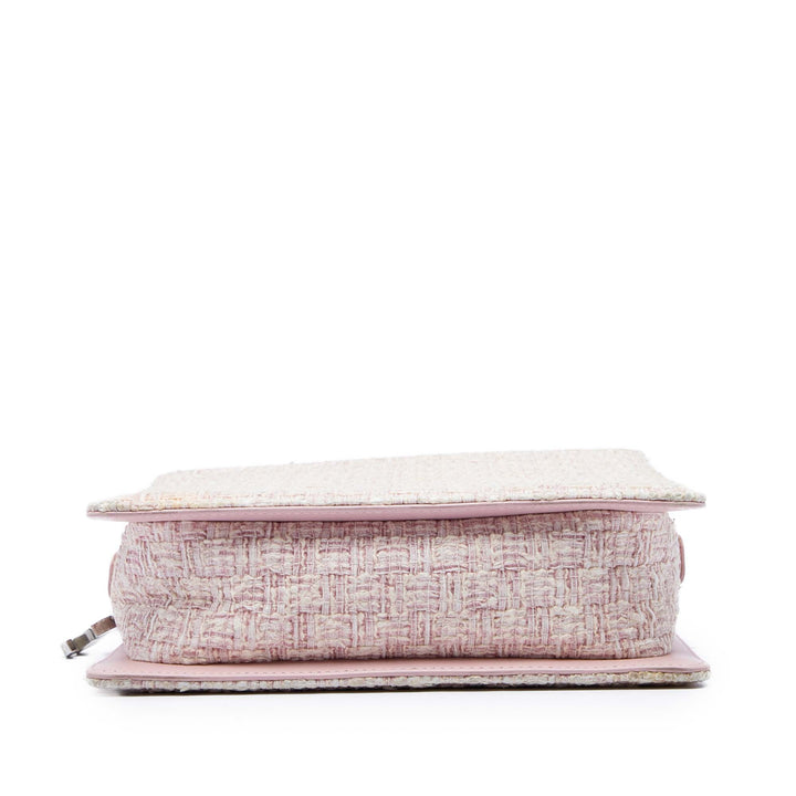 Carré PVC Chaîne Fantasy Sac Tweed Rose