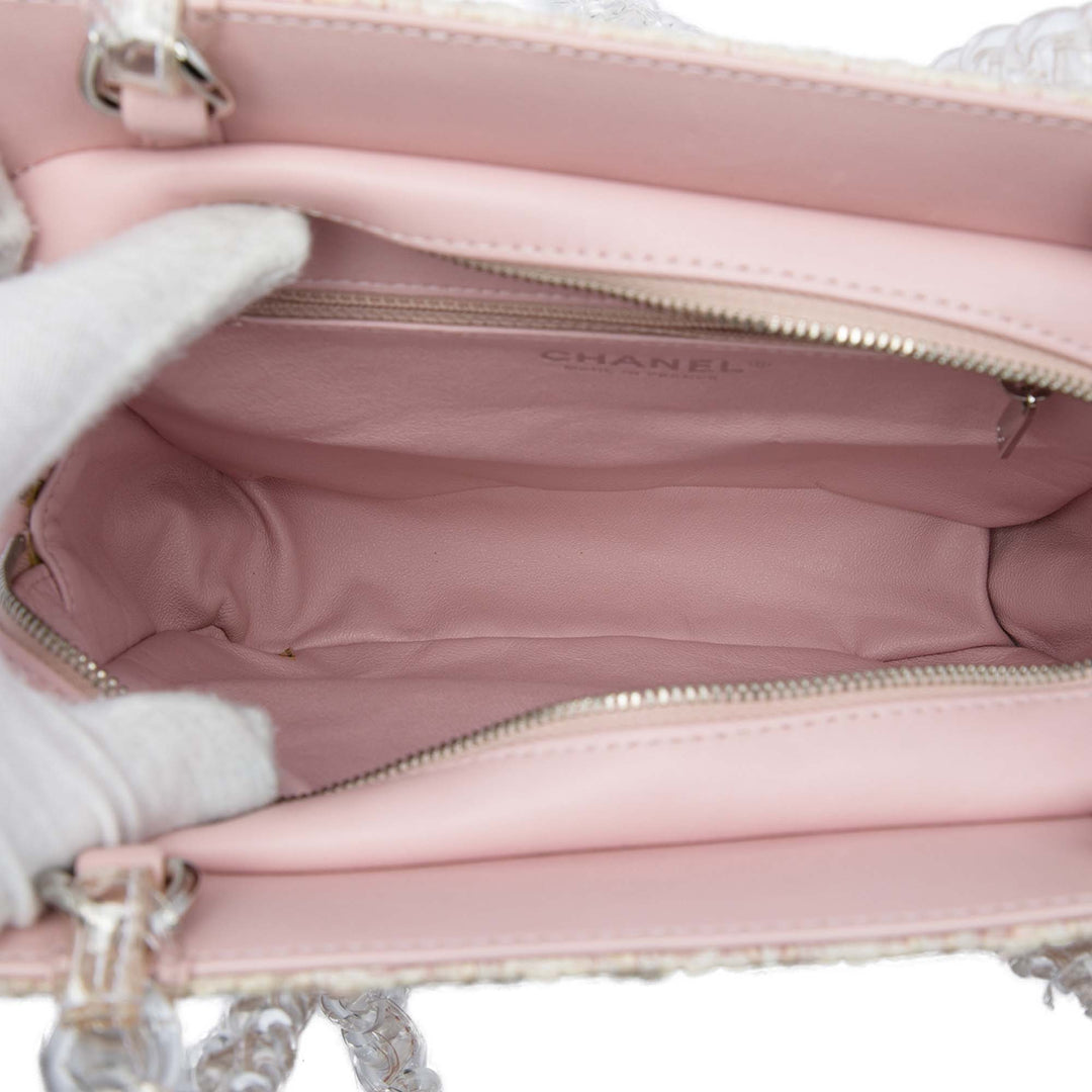 Carré PVC Chaîne Fantasy Sac Tweed Rose