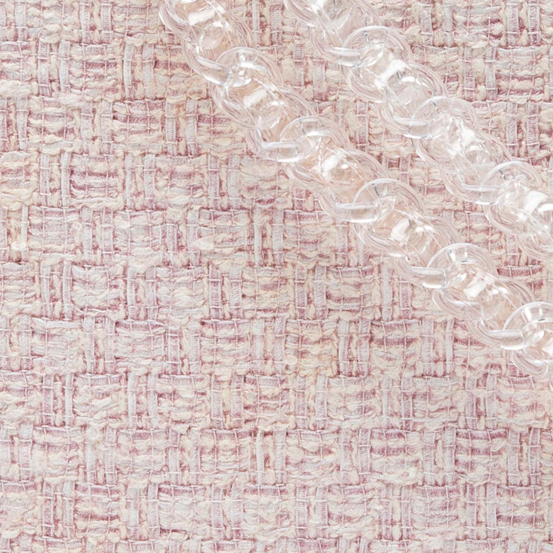 Carré PVC Chaîne Fantasy Sac Tweed Rose