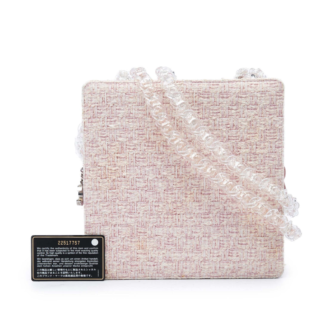 Carré PVC Chaîne Fantasy Sac Tweed Rose