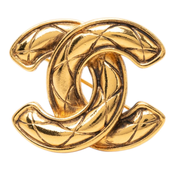Chanel CC plaqué Matelassé Broche