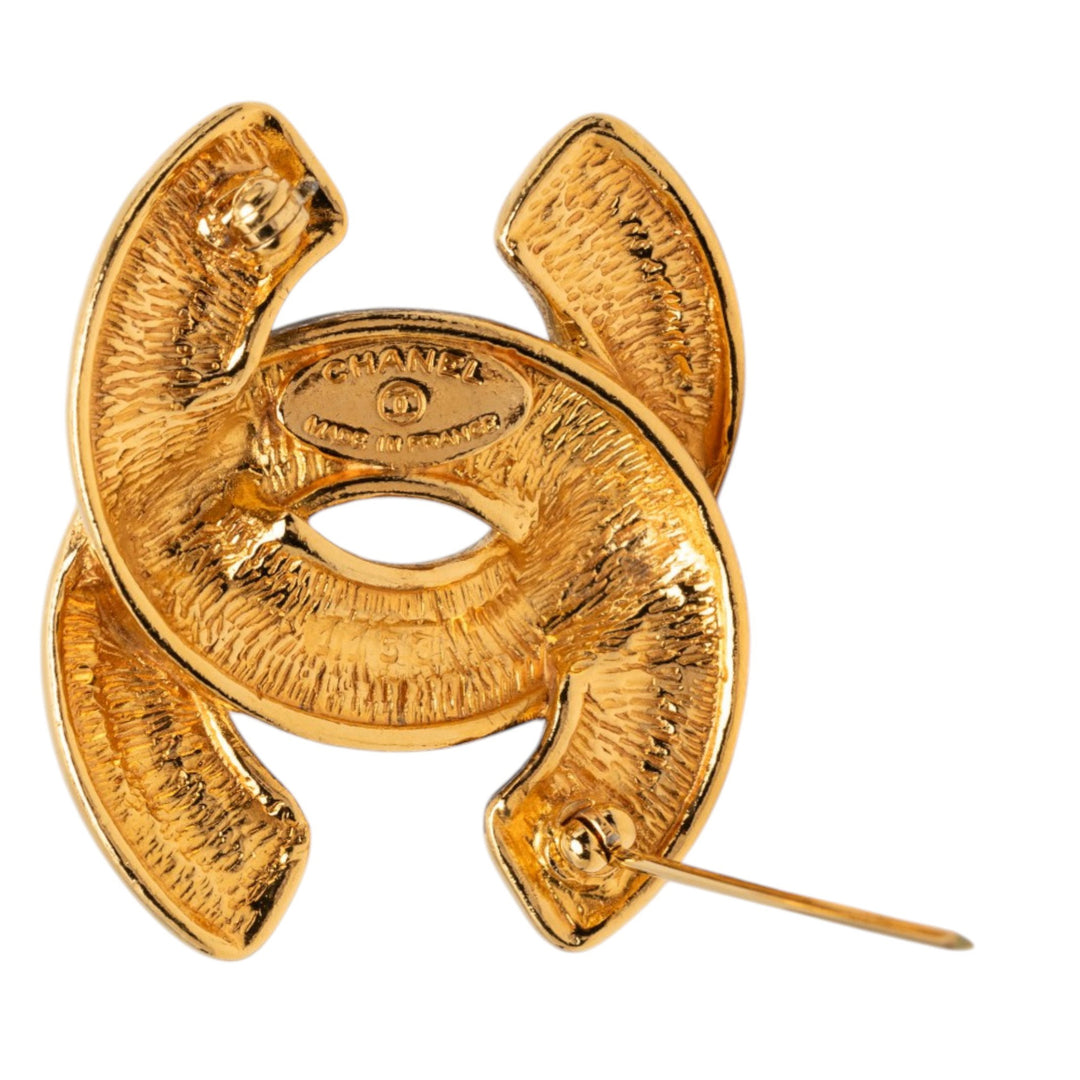 Chanel CC plaqué Matelassé Broche