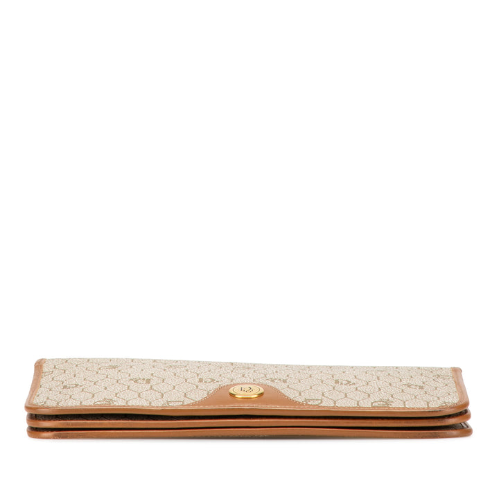 Honeycomb Coated Canvas Chain Shoulder Bag Brown - Gaby Paris
