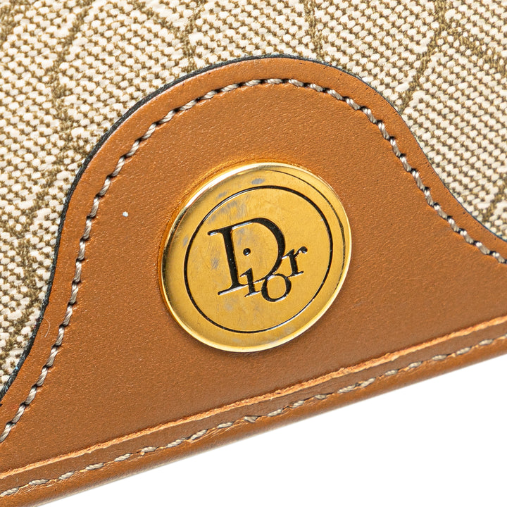 Honeycomb Coated Canvas Chain Shoulder Bag Brown - Gaby Paris