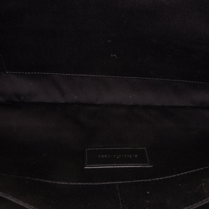 Saint Laurent Croc embossé Cuir de veau Monogram Tablet Pochette