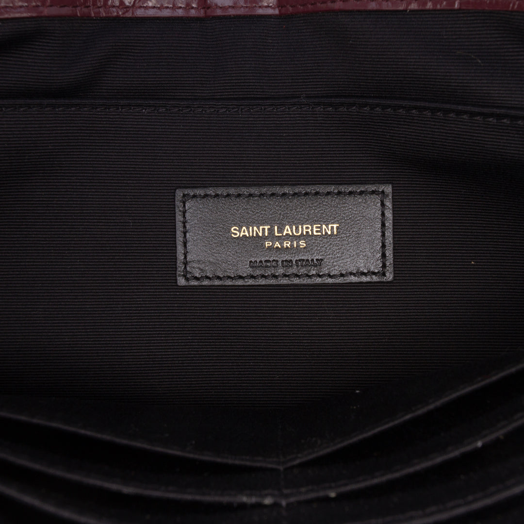 Saint Laurent Croc embossé Cuir de veau Monogram Tablet Pochette