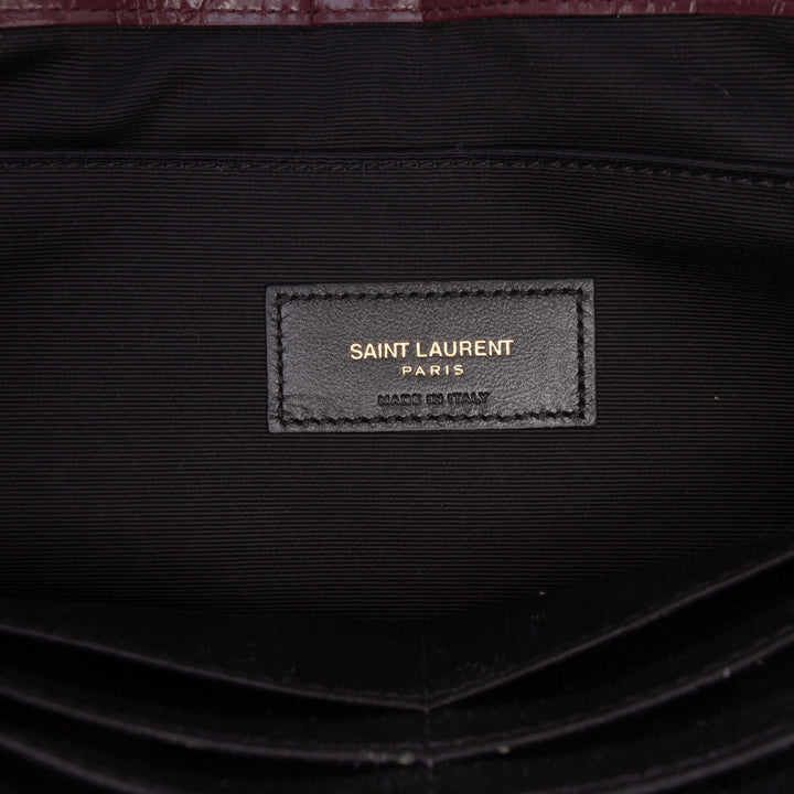 Saint Laurent Croc embossé Cuir de veau Monogram Tablet Pochette
