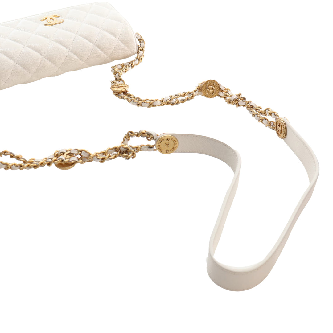 Chanel Small CC Matelassé Caviar Twist Your Buttons à rabat
