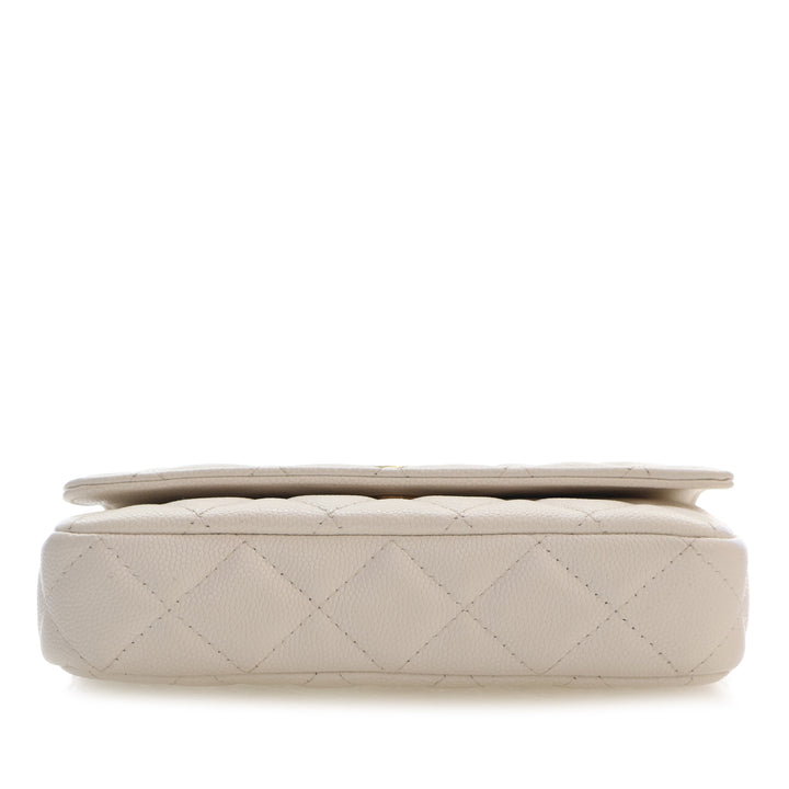 Chanel Small CC Matelassé Caviar Twist Your Buttons à rabat