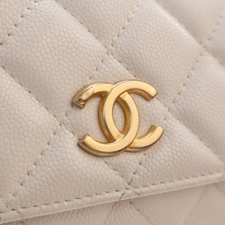 Chanel Small CC Matelassé Caviar Twist Your Buttons à rabat