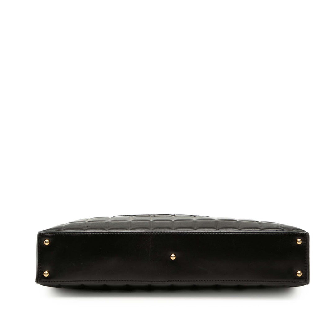 CC Chocolate Bar Cabas Cuir d'agneau Noir