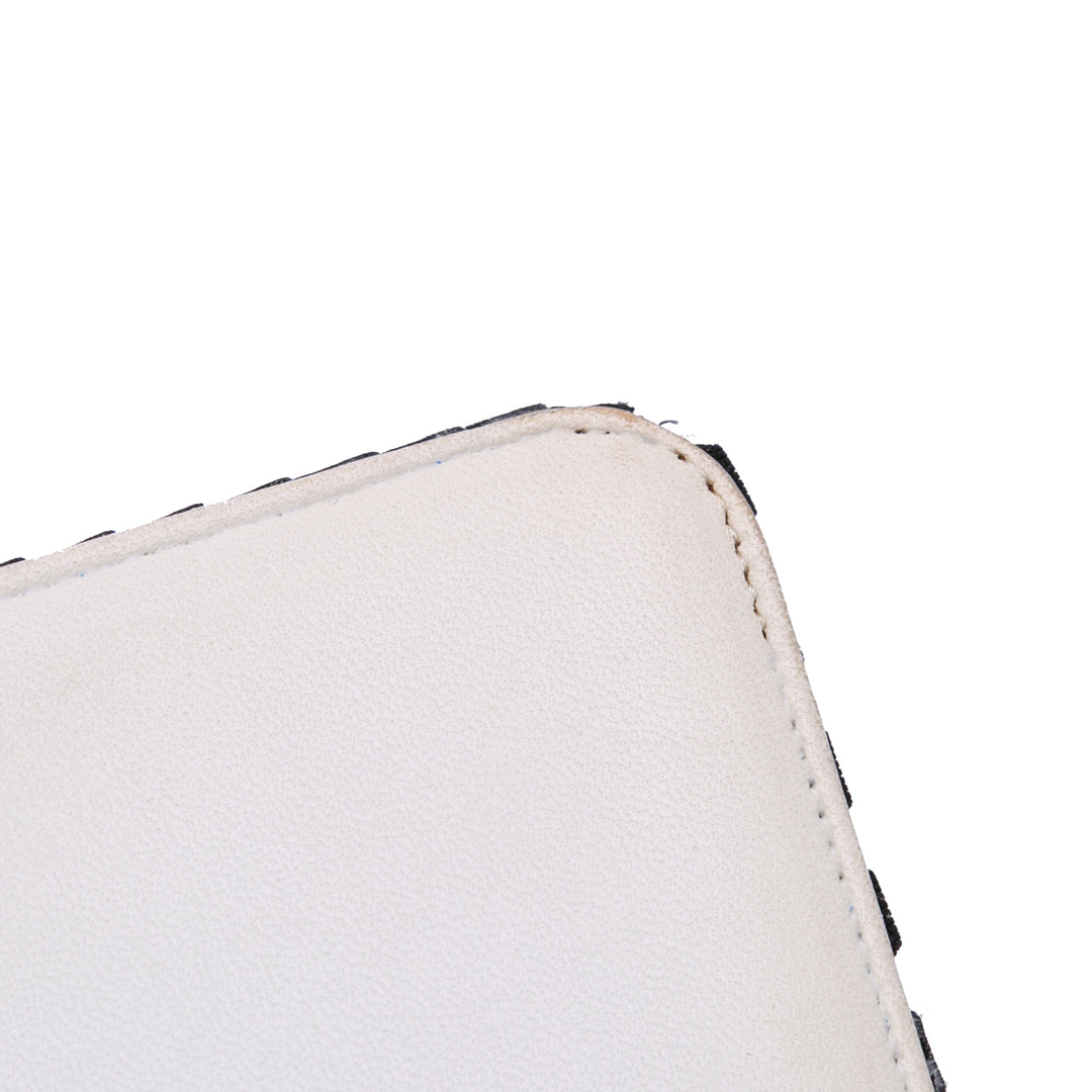 CC Bicolor Woven Lambskin Crystal Pearl Flap Black - Gaby Paris