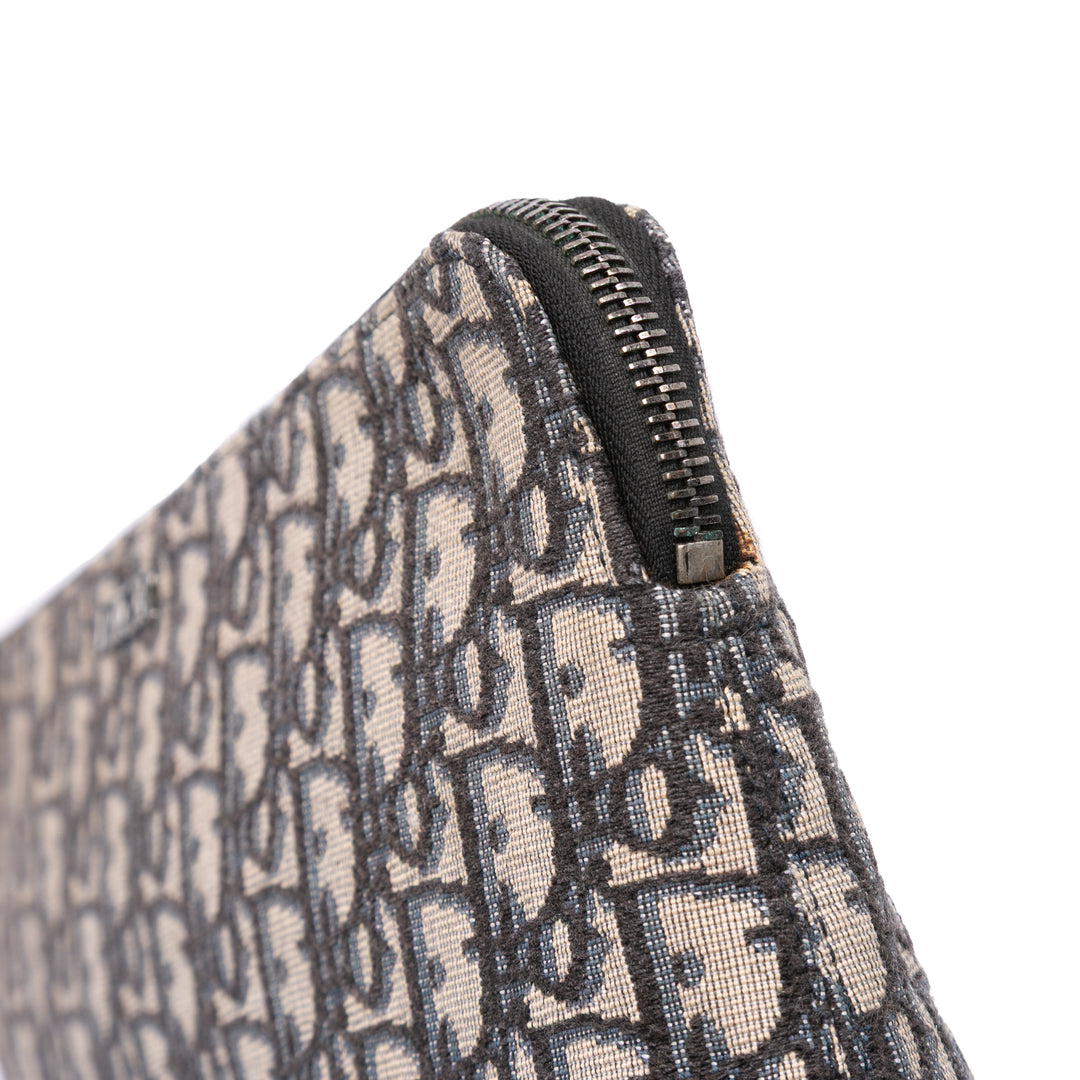 Dior Oblique Toile Pochette Bleu
