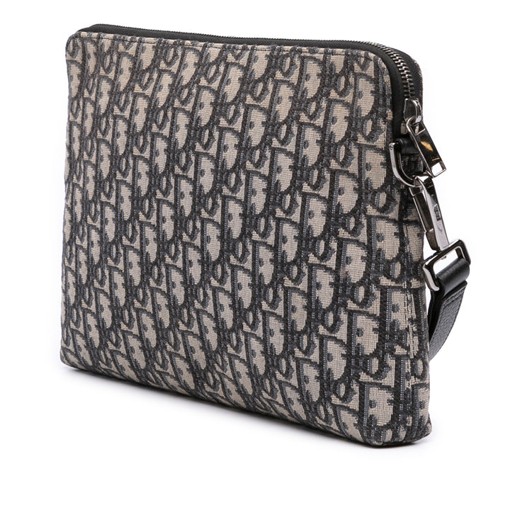 Dior Oblique Toile Pochette Bleu