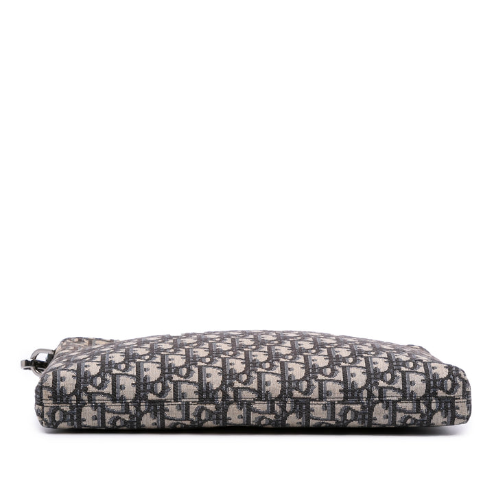 Dior Oblique Toile Pochette Bleu