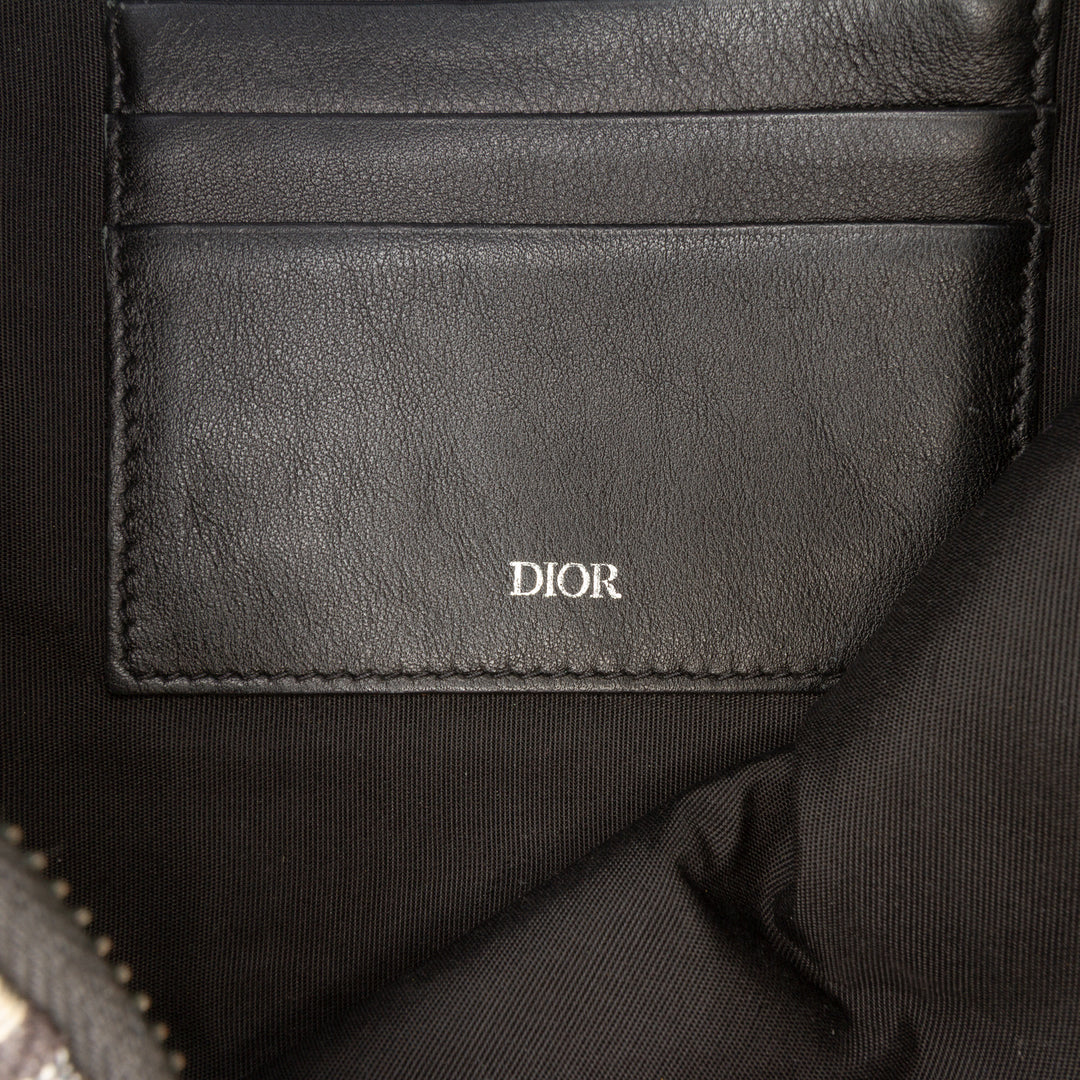 Dior Oblique Toile Pochette Bleu
