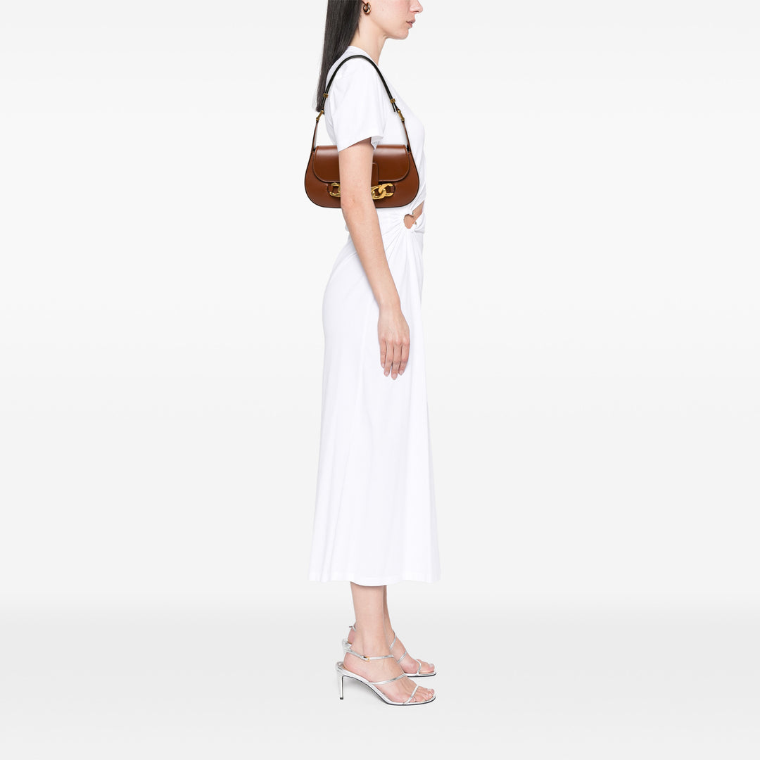 Valentino Sac porté épaule Vlogo Chaîne Moyen Marron – vue 5 – GABY PARIS