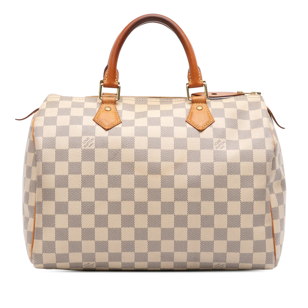 Damier Azur Speedy 30 White - Gaby Paris
