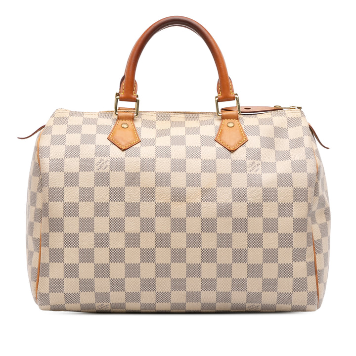 Damier Azur Speedy 30 White - Gaby Paris
