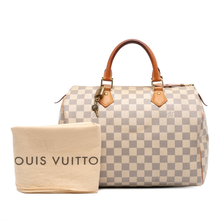 Damier Azur Speedy 30 White - Gaby Paris