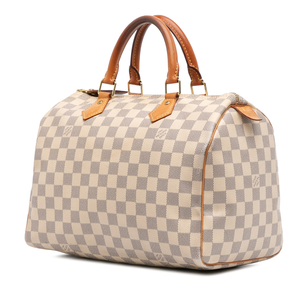 Damier Azur Speedy 30 White - Gaby Paris