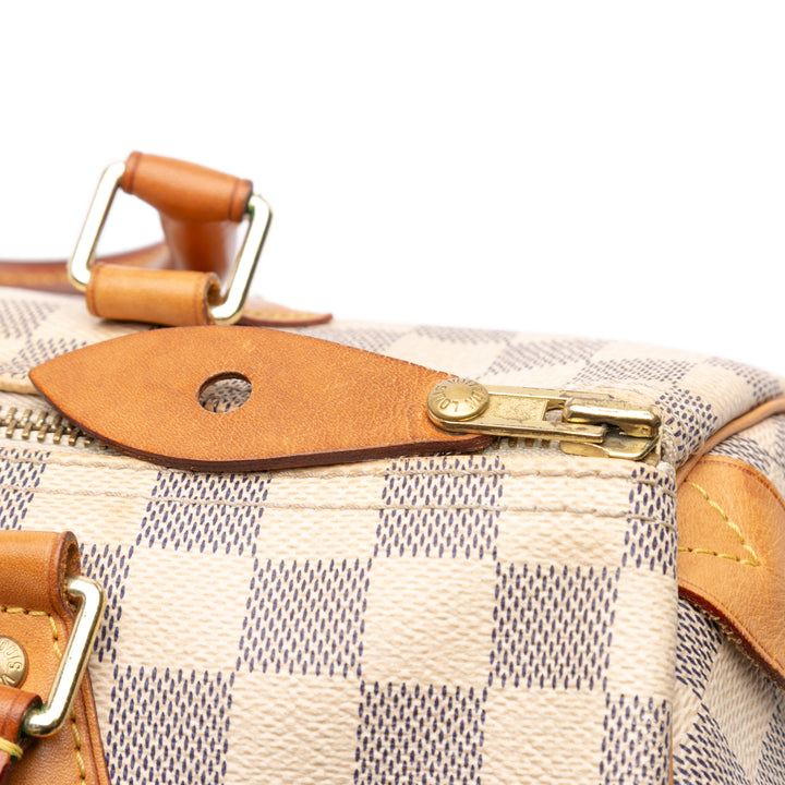 Damier Azur Speedy 30 White - Gaby Paris