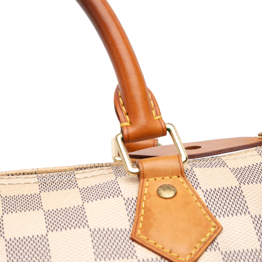 Damier Azur Speedy 30 White - Gaby Paris