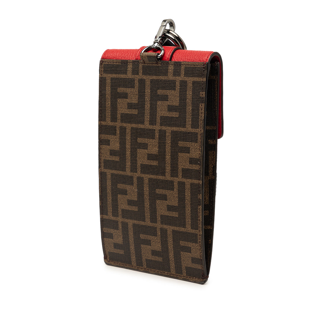 Fendi Zucca Coated Toile Phone Holder Sac porté croisé