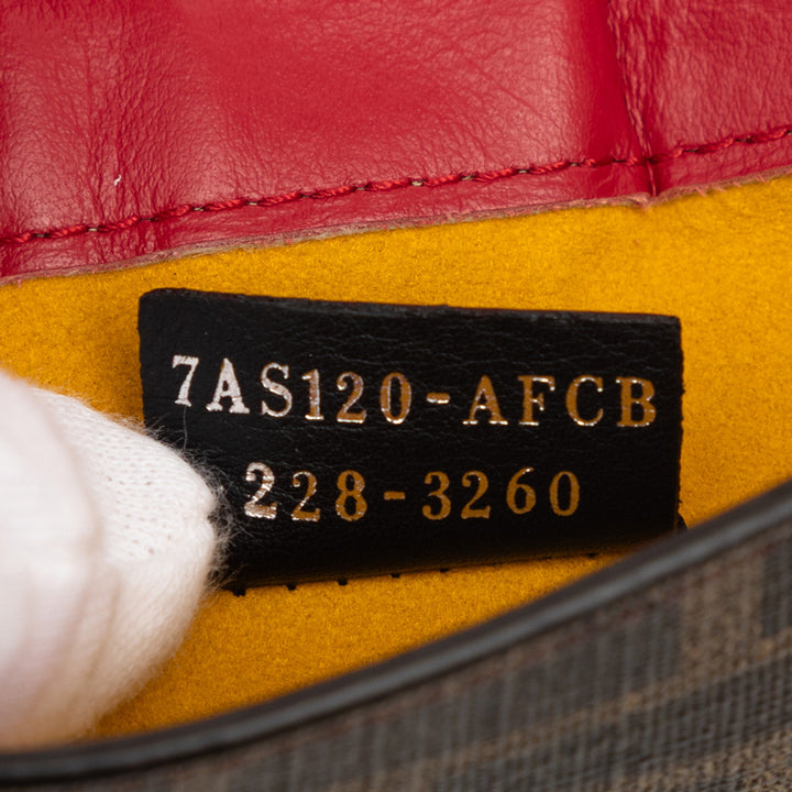 Fendi Zucca Coated Toile Phone Holder Sac porté croisé
