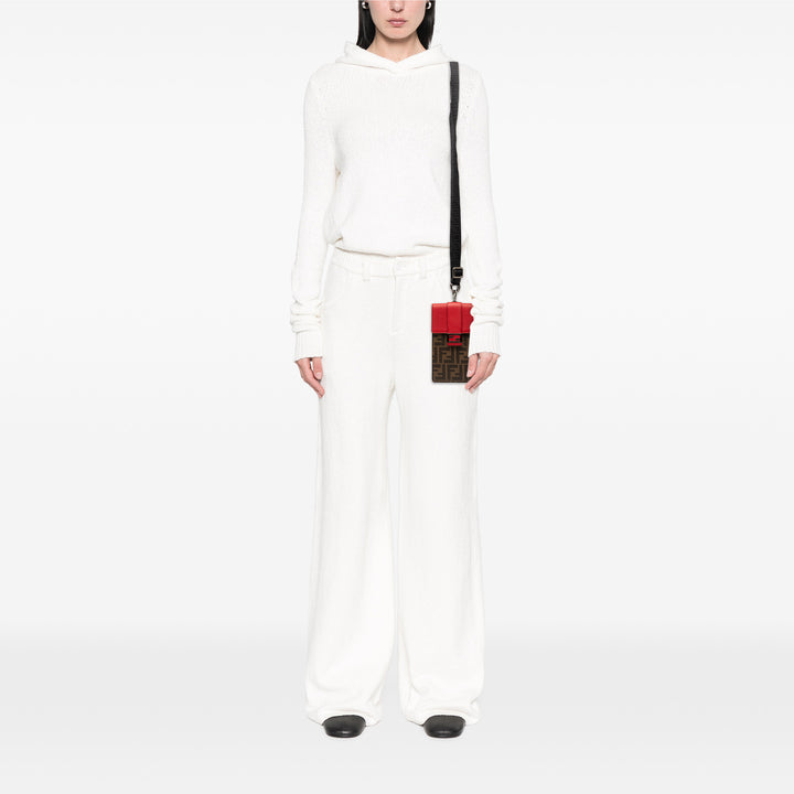 Fendi Zucca Coated Toile Phone Holder Sac porté croisé