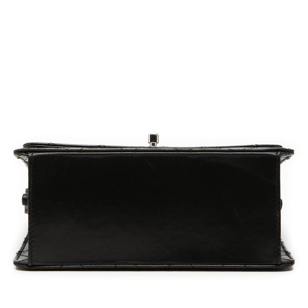 Chanel CC Matelassé à rabat Sac Cuir d'agneau