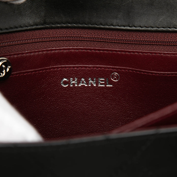 Chanel CC Matelassé à rabat Sac Cuir d'agneau