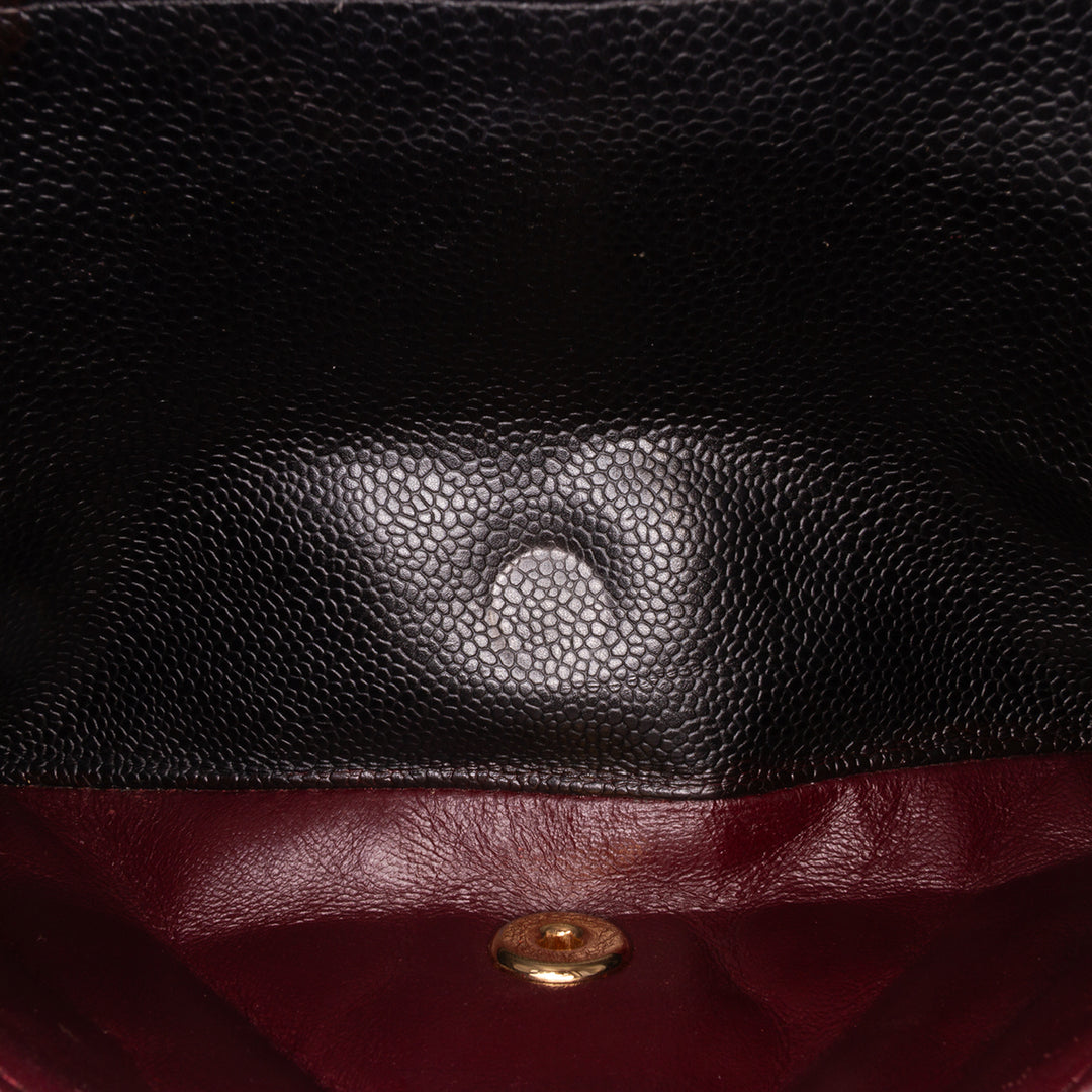 Medium Classic Caviar Double Flap Black - Gaby Paris