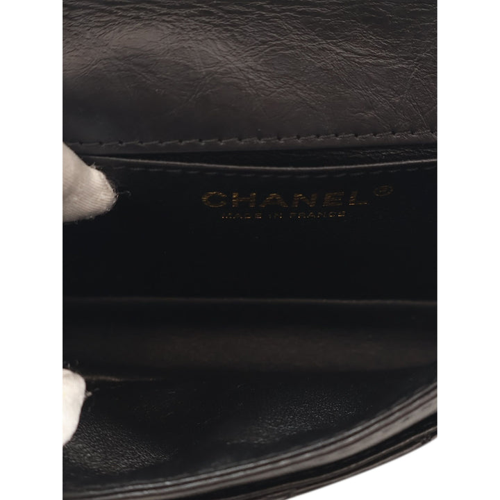 Chanel Ceinture Matelassé vieilli Reissue 2.55 à rabat Cuir de veau Noir – vue 4 – GABY PARIS