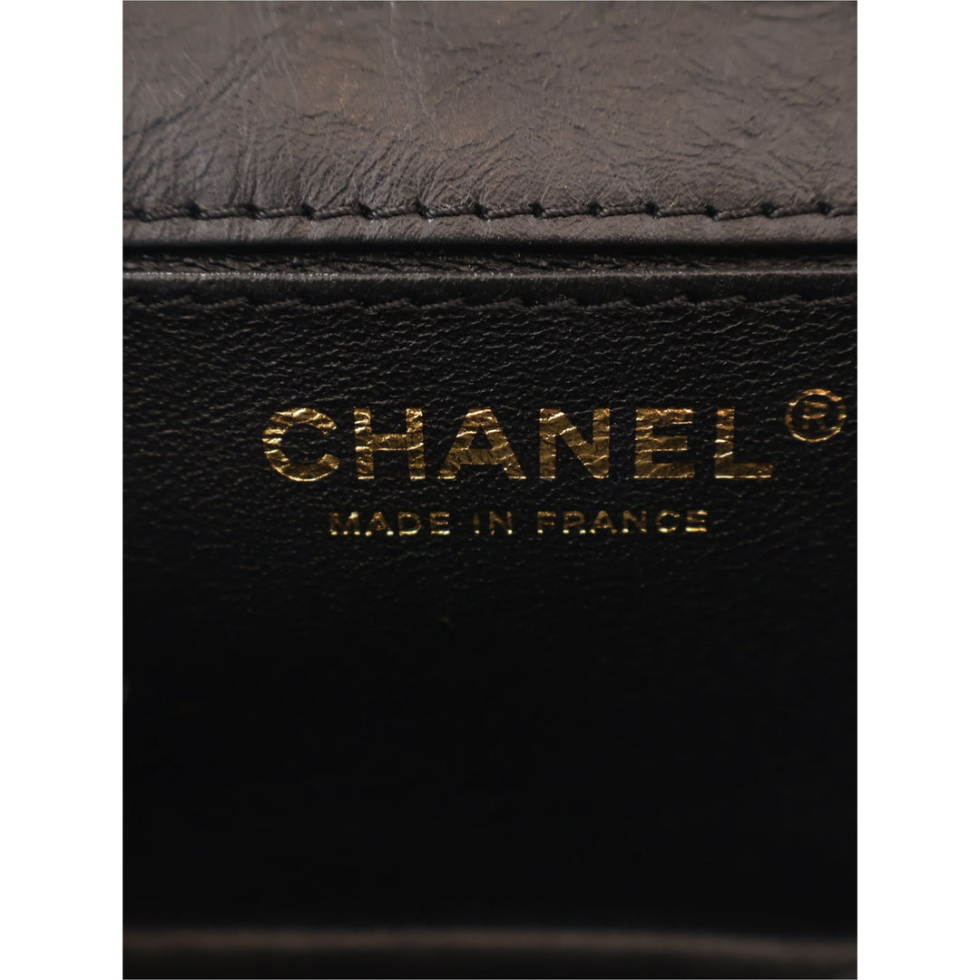 Chanel Ceinture Matelassé vieilli Reissue 2.55 à rabat Cuir de veau Noir – vue 5 – GABY PARIS