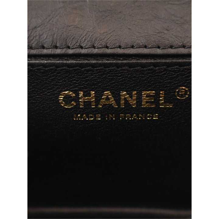 Chanel Ceinture Matelassé vieilli Reissue 2.55 à rabat Cuir de veau Noir – vue 5 – GABY PARIS