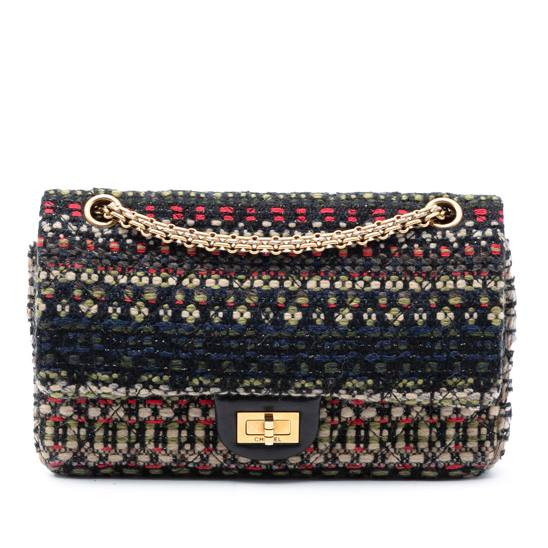 Chanel Reissue 2.55 Matelassé Tweed Double rabat 225 – GABY PARIS Authentique