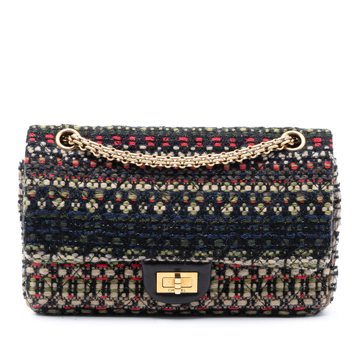Chanel Reissue 2.55 Matelassé Tweed Double rabat 225 – GABY PARIS Authentique