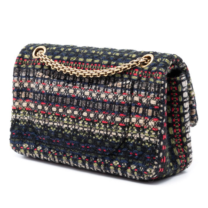 Chanel Reissue 2.55 Matelassé Tweed Double rabat 225 – GABY PARIS Authentique