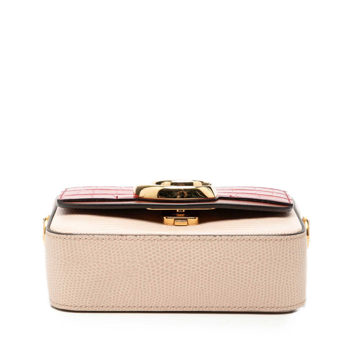 Chloé Mini Bicolor Croc embossé Cuir de veau C Sac