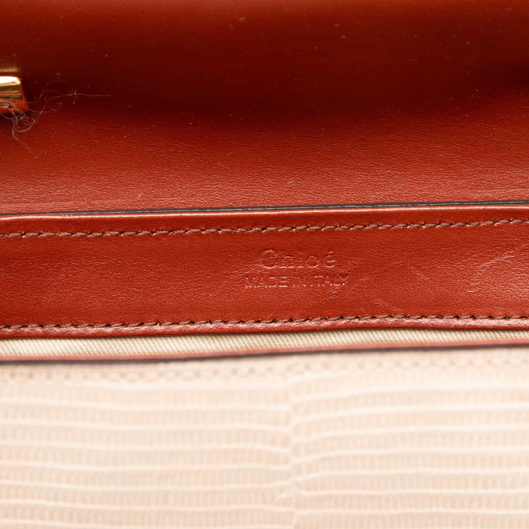 Chloé Mini Bicolor Croc embossé Cuir de veau C Sac