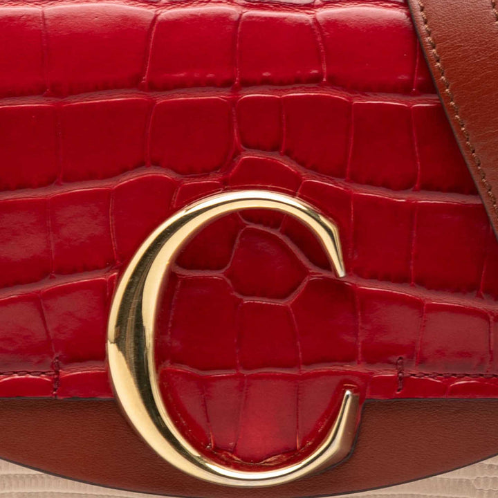 Chloé Mini Bicolor Croc embossé Cuir de veau C Sac