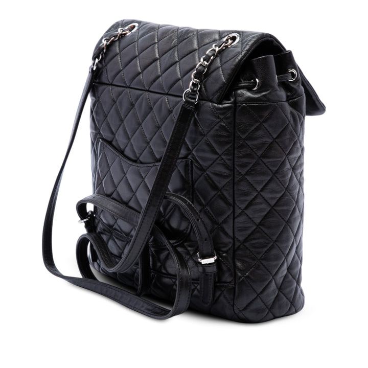 Chanel Matelassé Urban Spirit Sac à dos Grand Cuir d'agneau Noir