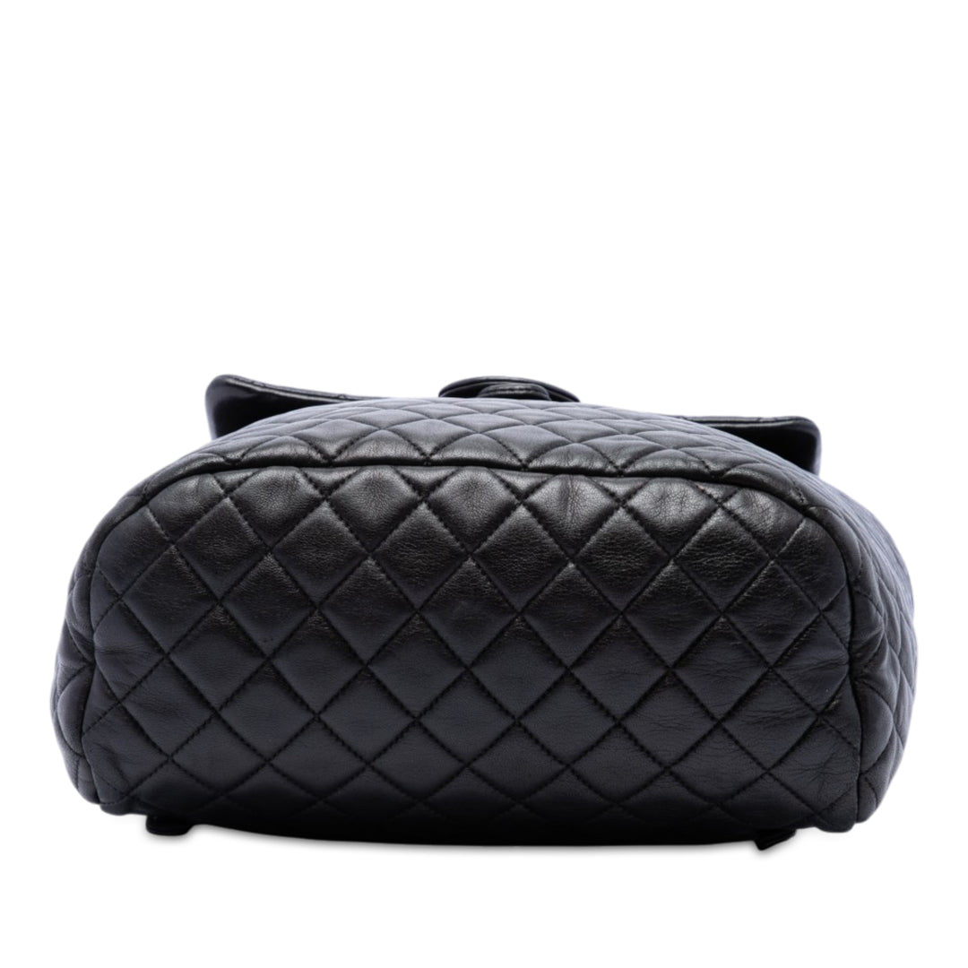 Chanel Matelassé Urban Spirit Sac à dos Grand Cuir d'agneau Noir