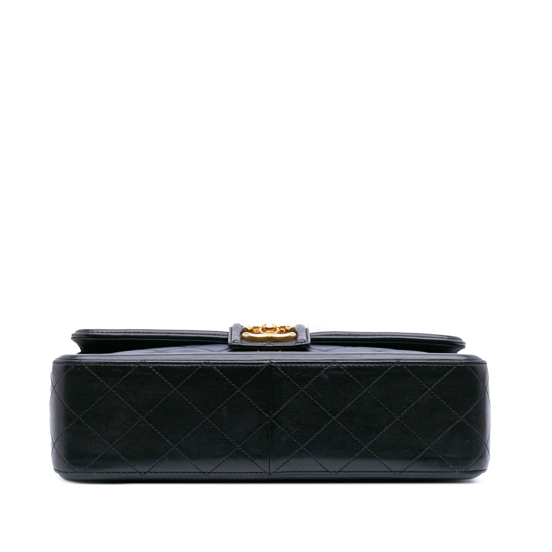 Medium Bicolor Quilted Lambskin Elegant CC Flap Blue - Gaby Paris