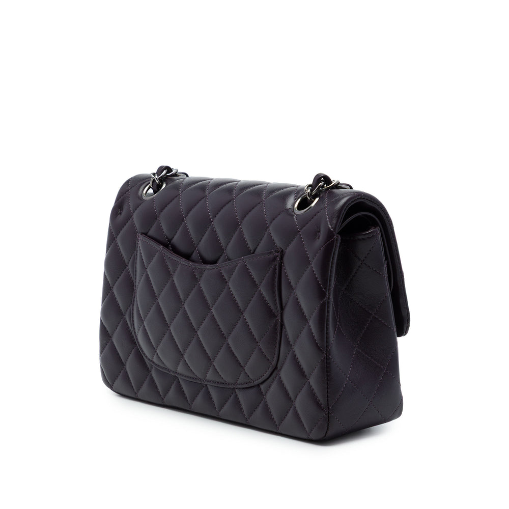 Chanel Sac porté épaule Classic Double rabat Moyen Cuir d'agneau Violet – vue 2 – GABY PARIS